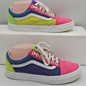 Vans Women's Multicolor Sneakers - Pink, Green, Blue, Yellow